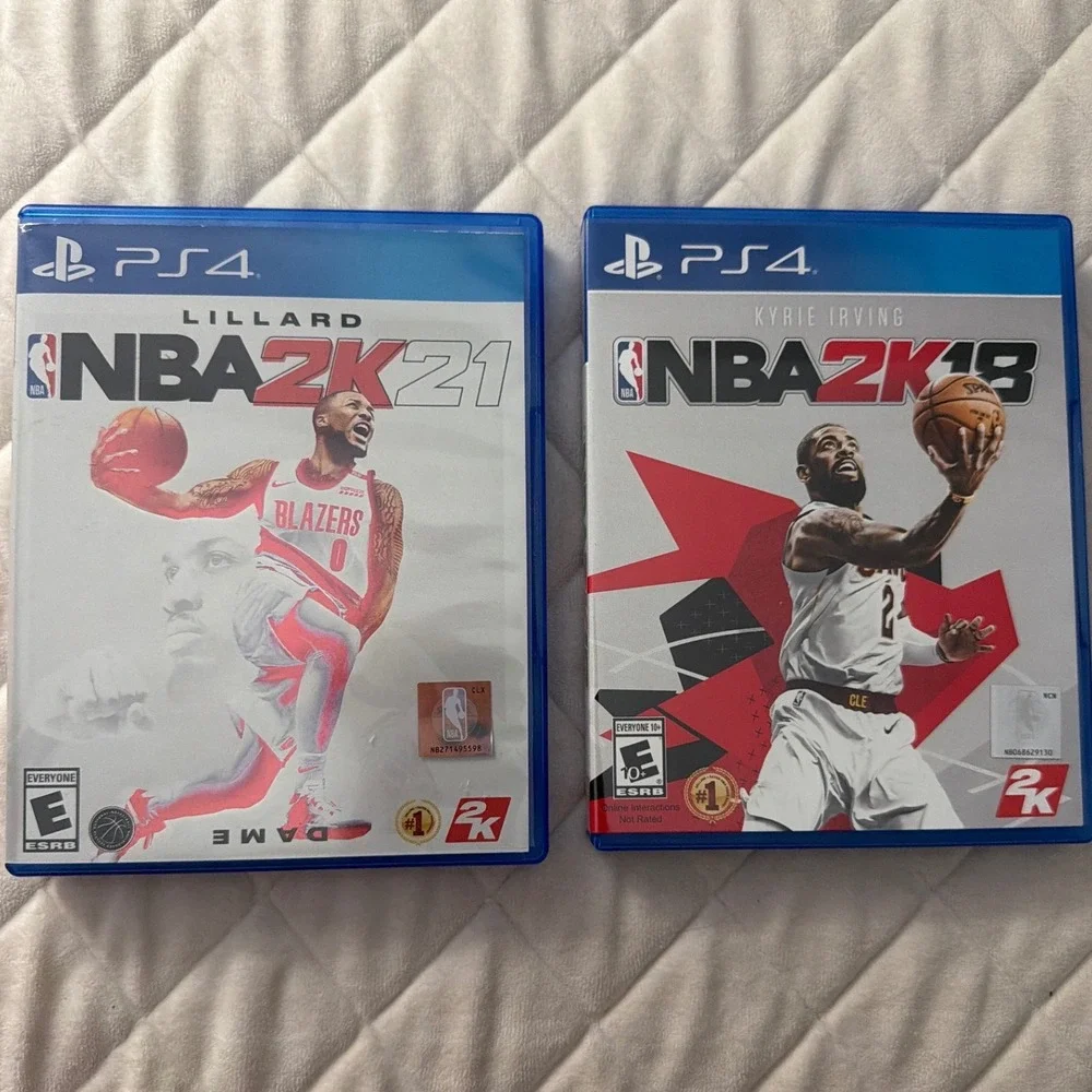 NBA 2K21 & 2K18 Video Game Bundle PS4 Lillard Irving Fast shipping